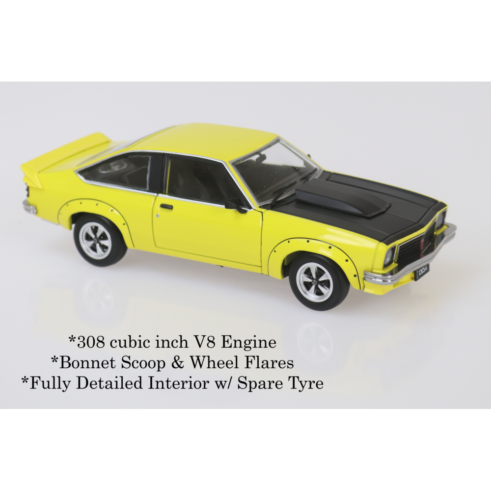 1:24 Scale Holden LX Torana A9X Hatchback Yellow 308 Factory Car DDA