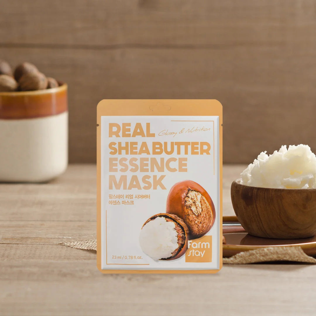 Farmstay Real Essence Mask Combo Pack V2 (Sheabutter,Blueberry,Peach,Manuka Honey) 12pc